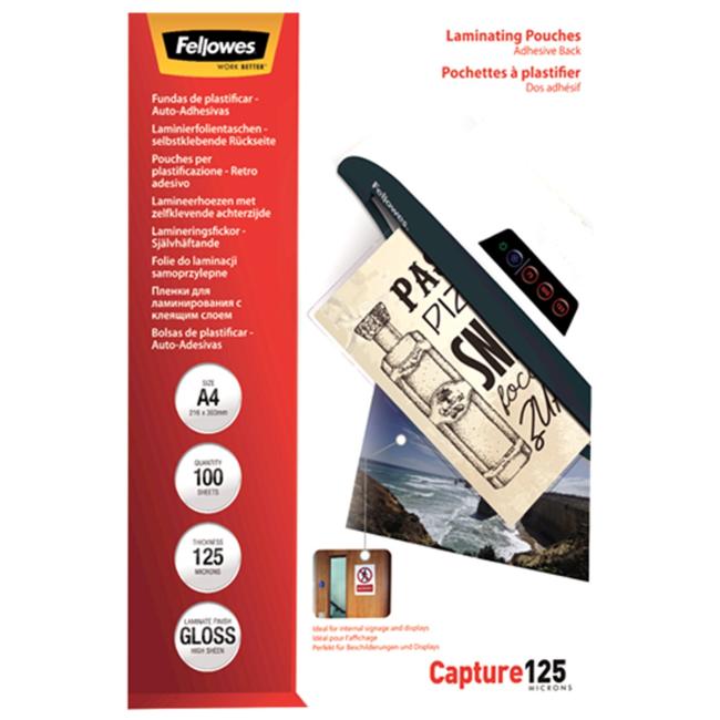 Fellowes Laminierfolien 216x303 A4 125 µm Klebstoff