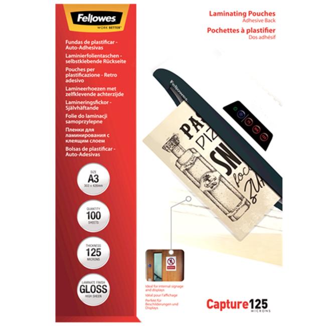Fellowes Laminierfolien 303x426 A3 125 µm Klebstoff