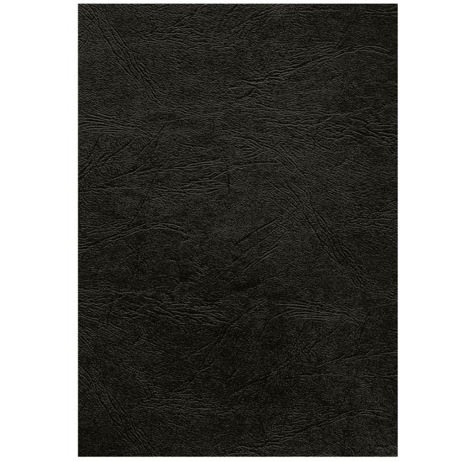 [FE537040] Kartonumschläge für Ringbindung, Delta Leder A4 schwarz