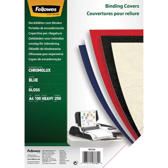 [FE537820] Kartonumschläge für Ringordner Chromolux A4 blau