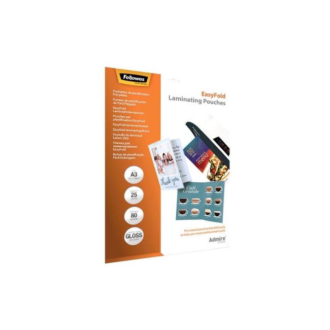 Admire EasyFold A3 80 µm Laminierfolien, 25 Stück