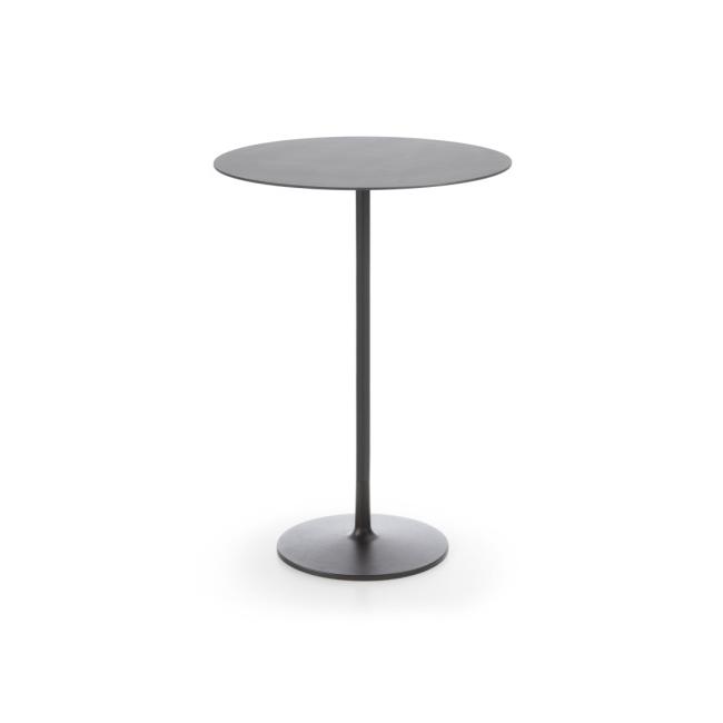 [FL000110] Bartisch Chic RR10, Durchmesser 80 cm, Höhe 110 cm, schwarzes Gestell, schwarze Tischplatte