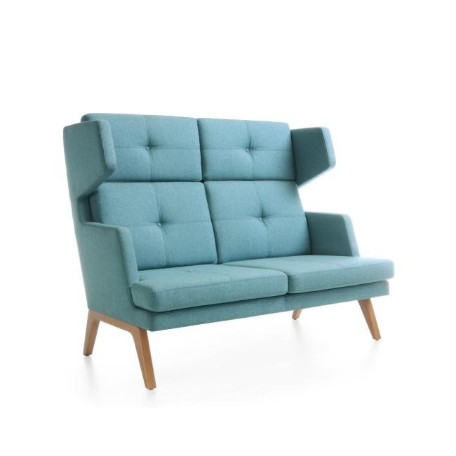 [FL001007] Doppelsessel Oktober, Holzbeine, Stoff Medley 67006