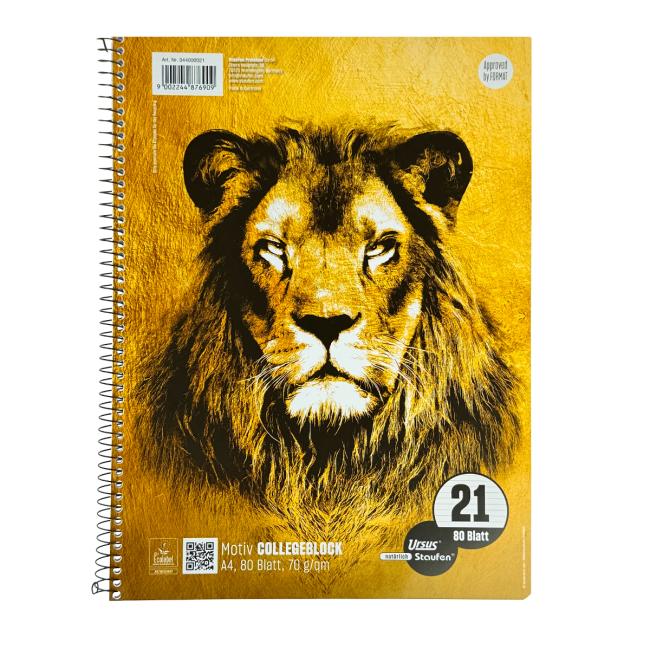 [FW000021] Werk Ursus Notizbuch im College-Format, A4, 80 Blatt, liniert, 70 g/m²