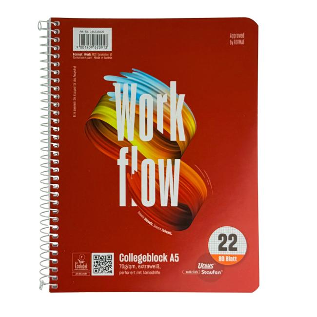 [FW335020] Werk Ursus Basic A5 Notizbuch im College-Format, 80 Blatt, quadratisch, 70 g