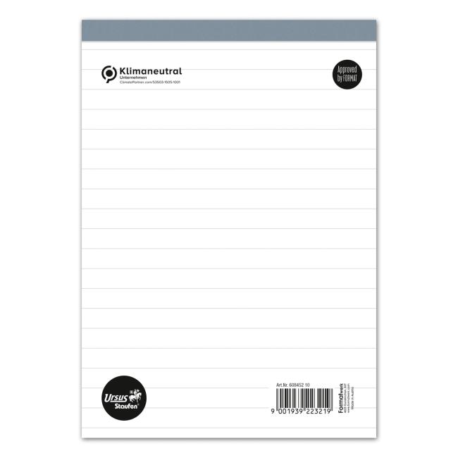 Format Werk Ursus A5 Notizbuch, 50 Blatt liniert, 60 g