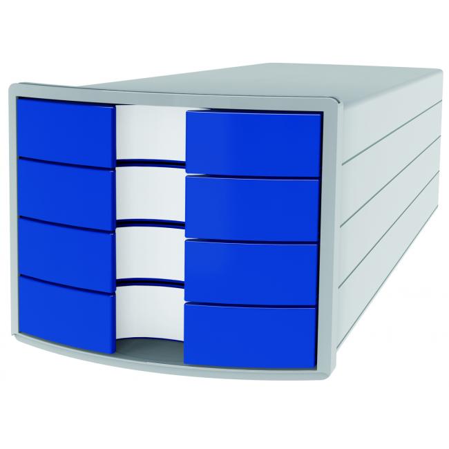 Schubladenbox Impulse grau/blau