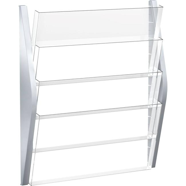 Set mit 4 A3-Wandablagen, silber