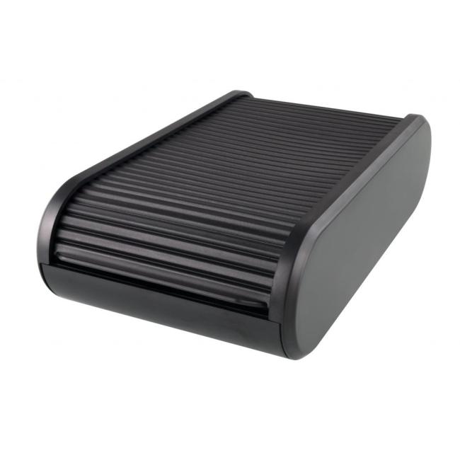 Helit Linear Desktop-Visitenkartenhalter schwarz/schwarz