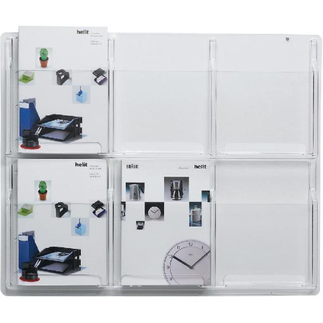 Präsentationstafel mit 6 Ablagen