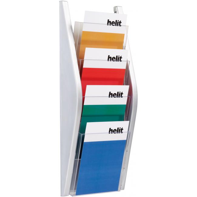 Präsentationsständer Helit 4xA5 silber
