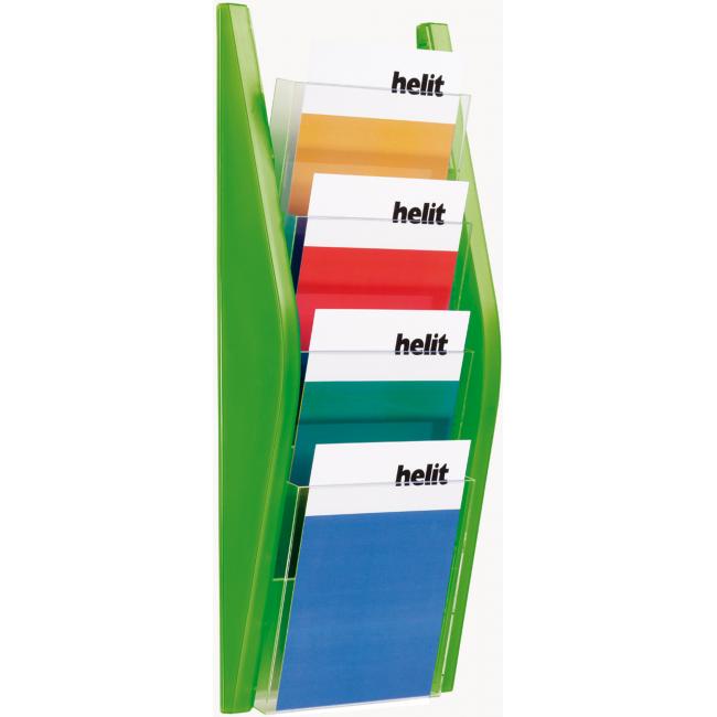 [HE627025] Präsentationsständer Helit 4xA5 grün