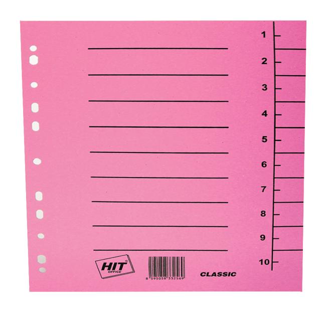 [HI020404] Kartonsortierer HIT OFFICE Klassischer Ausschnitt rosa