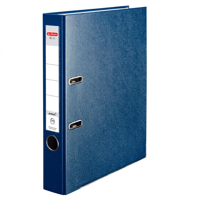 Hebelordner Herlitz Q.file 5cm blau