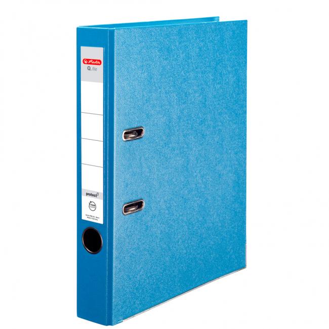 Hebelordner Herlitz Q.file 5cm hellblau
