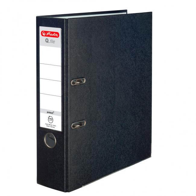 [HL001810] Hebelordner Herlitz Q.file 8 cm schwarz