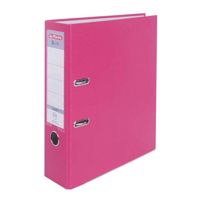 Aktenordner Herlitz Q.file 8cm rosa