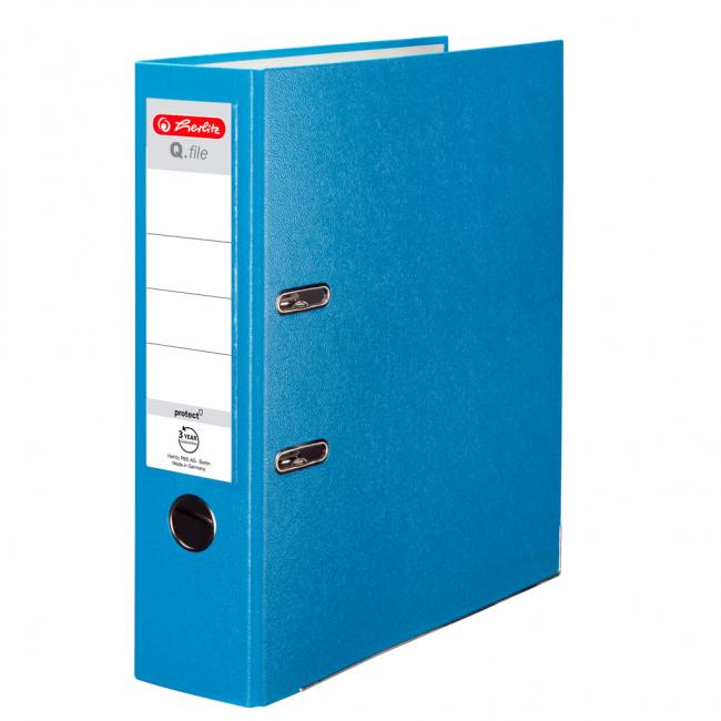[HL001835] Hebelordner Herlitz Q.file 8 cm hellblau
