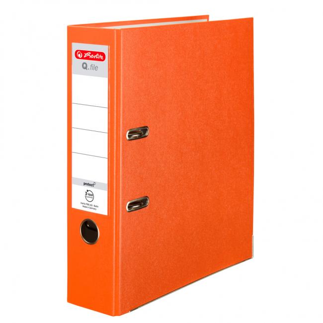 Aktenordner Herlitz Q.file 8cm orange