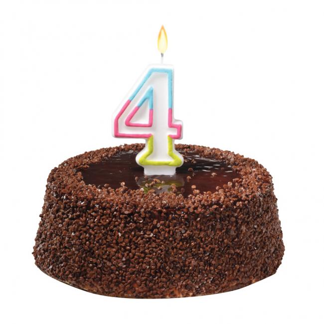 Kuchenkerze Nummer 4