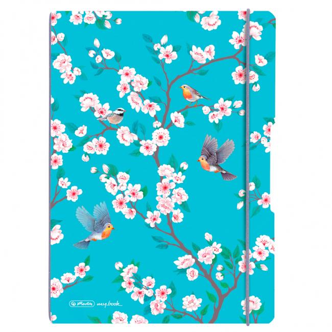[HL021543] Herlitz my.book Flex Ladylike A4 Notizbuch 2x40 Blatt liniert-kariert PP Birds
