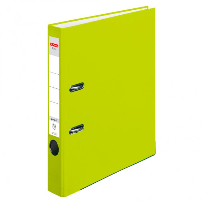 [HL022496] Herlitz Q.file Hebelfeile 5 cm neongrün