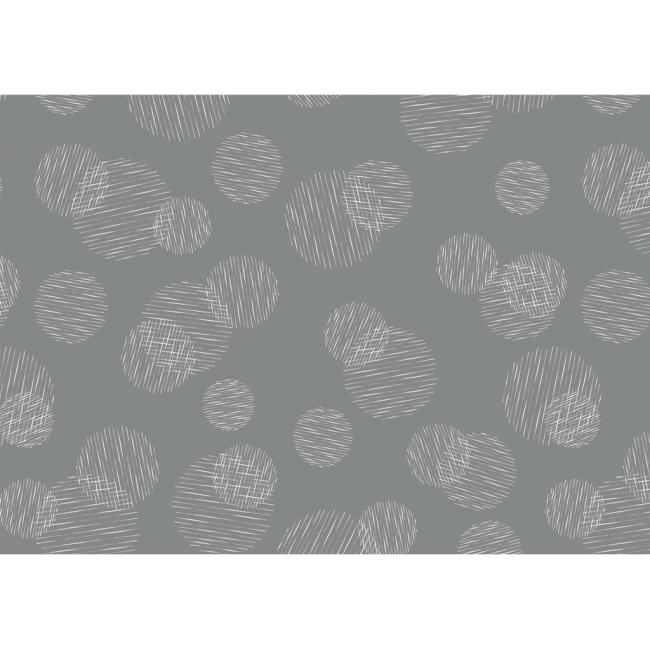[HL028729] Weihnachtspapier, graue Kreise, 70 cm x 2 m