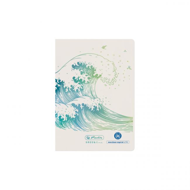 [HL033577] Herlitz Greenline Wool Notizbuch A6, 32 Blatt liniert