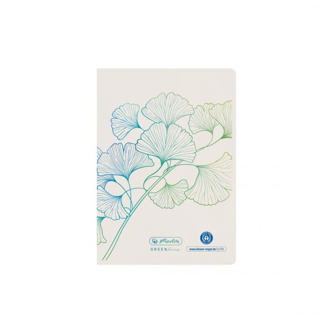 Herlitz Greenline Ginko Notizbuch A6, 32 Blatt liniert