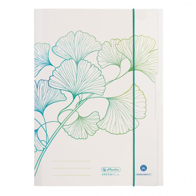 [HL033935] Kartonverpackung mit Gummiband Herlitz Greenline Ginko