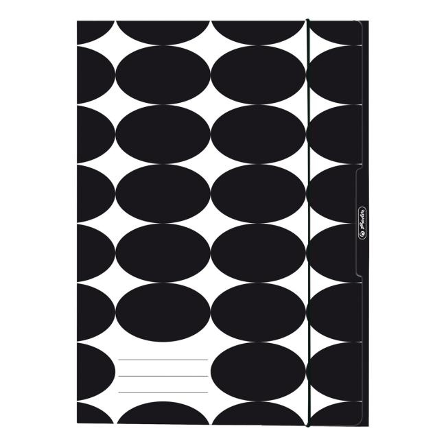 A4-Kartonumschlag mit Gummiband, Herlitz Just Black