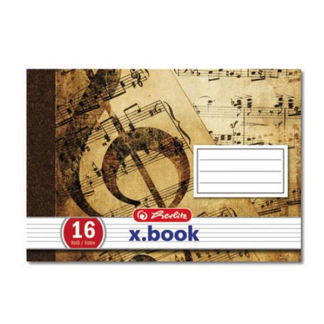[HL078003] Herlitz Notenheft im Querformat, A5/16 Blatt, 70 g/m²