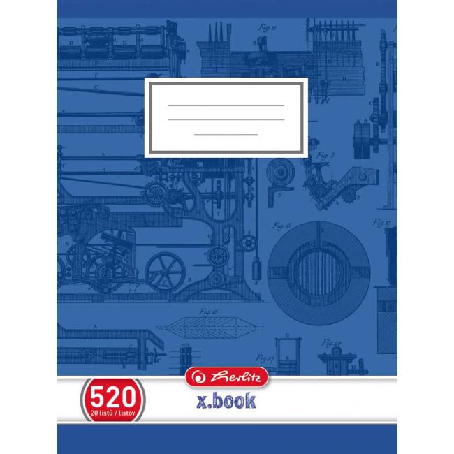 [HL078037] Herlitz 520 Notizbuch, A5, transparent, 70 g/m²