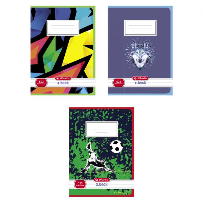 [HL078318] Herlitz 523 Notizbuch, A5, liniert, 70 g/m², verschiedene Jungenmotive