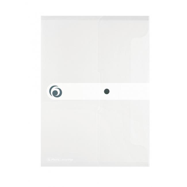 [HL206653] Kunststoffmappe A4 mit Druckknopf Herlitz Easy Orga transparent