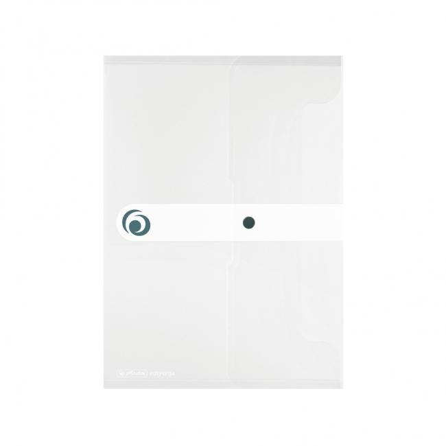[HL207065] Kunststoffmappe A5 mit Druckknopf, Herlitz Easy Orga, transparent