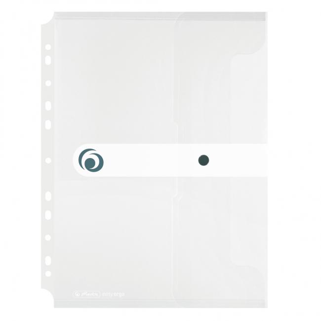 [HL292935] Kunststoffmappe A4 mit Noppen und Euro-Perforation, Herlitz Easy Orga transparent