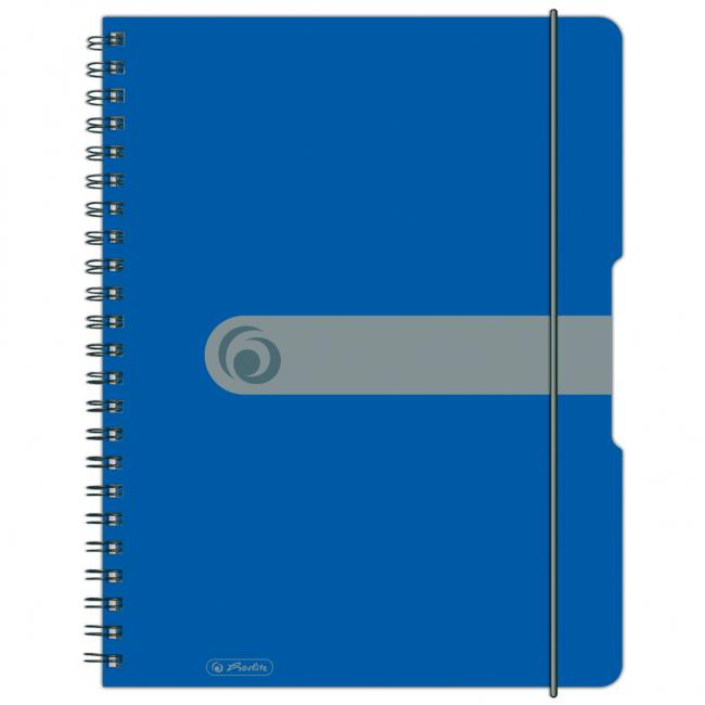[HL293065] Herlitz Easy Orga quadratischer Notizblock A4, 80 Blatt, blau