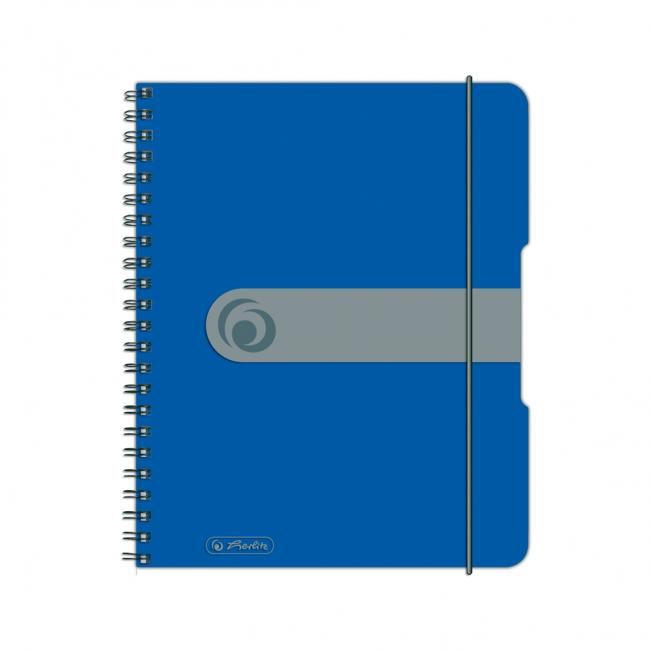 [HL293750] Herlitz Easy Orga quadratischer Notizblock A5, 80 Blatt, blau