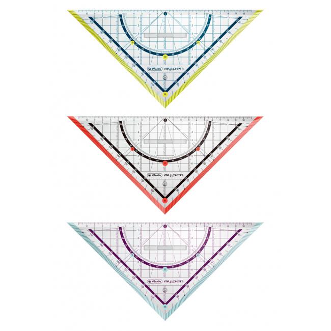 [HL367976] Dreieck mit Winkelmesser Herlitz my.pen Mischfarben