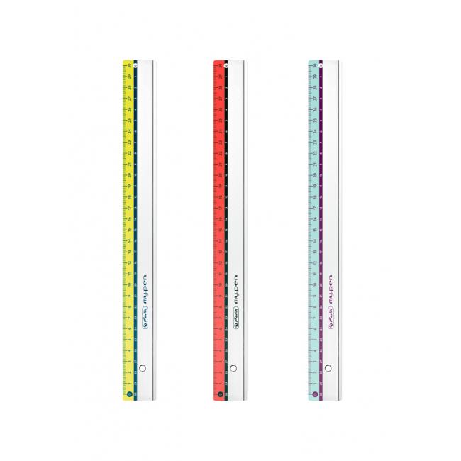 [HL367992] Herlitz my.pen Lineal 30 cm, Kunststoff, verschiedene Farben