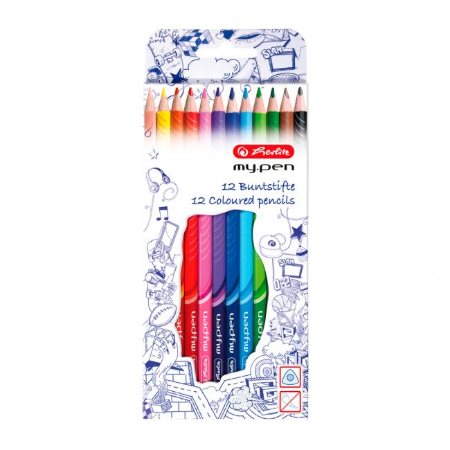 [HL370152] Herlitz my.pen dreieckige Buntstifte, 12 Stück