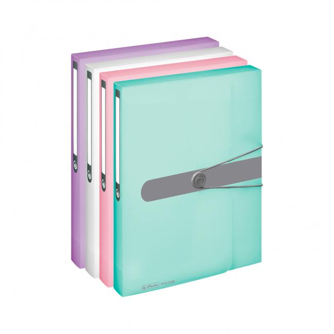 [HL408994] Kunststoffbox mit Gummiband, Herlitz A4 PP, lila