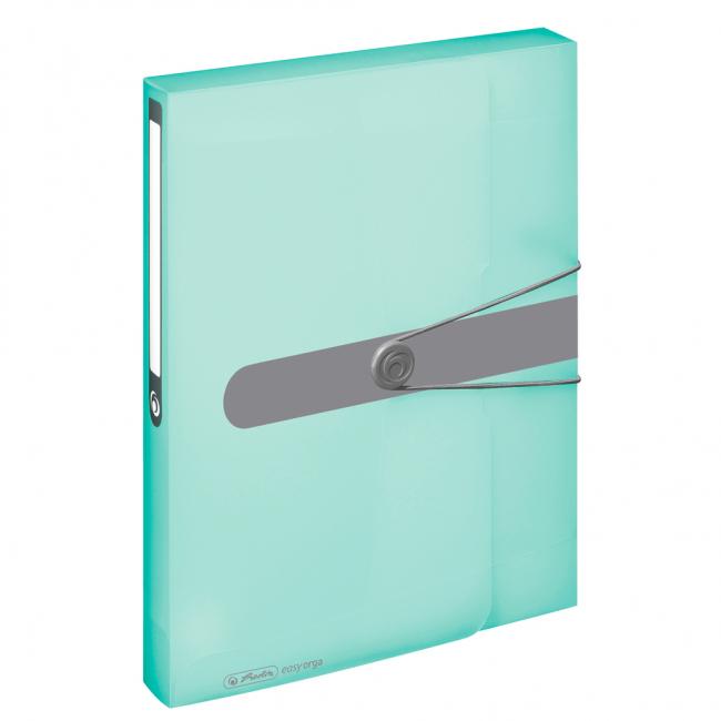 Kunststoffbox mit Gummiband, Herlitz A4 PP mint