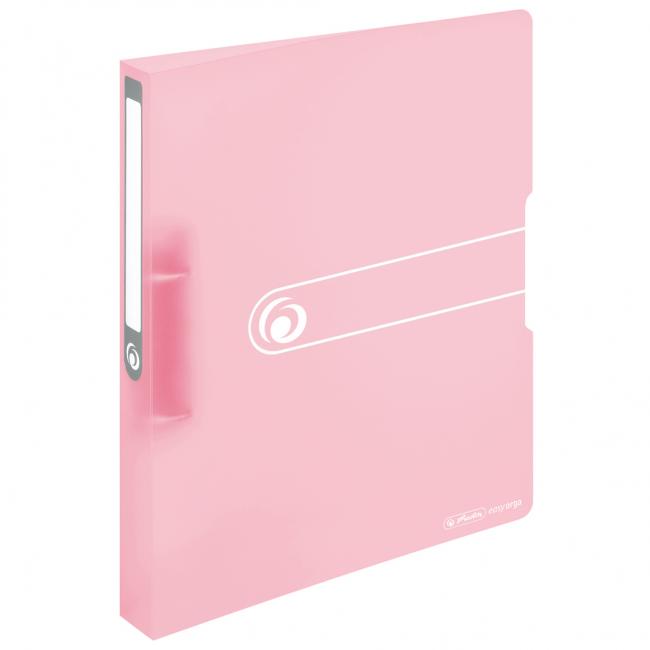 2-Ring-Ordner Herlitz PP 2,5cm transparent rosa