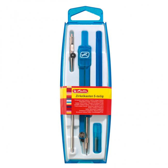 Herlitz-Kompassset, 5-teilig, verschiedene Farben