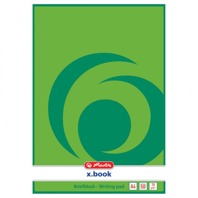 [HL717405] Herlitz A4 Notizblock, 50 Blatt, transparent