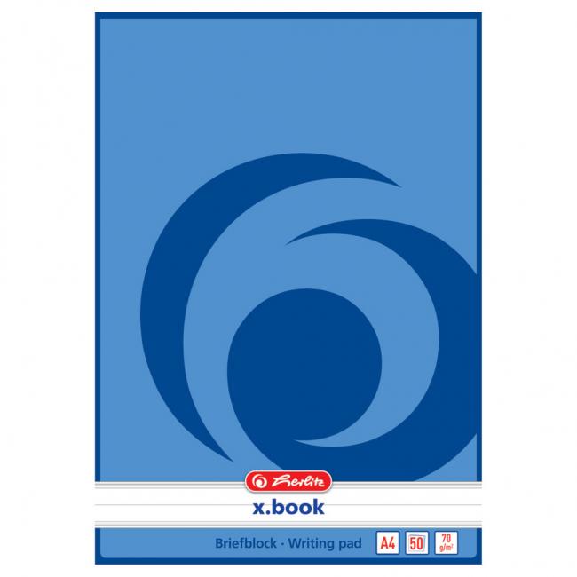 [HL717413] Herlitz A4-Notizblock, liniert, 50 Blatt