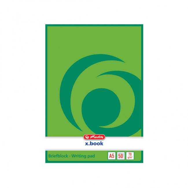 [HL717504] Herlitz A5 Notizblock, 50 Blatt, transparent
