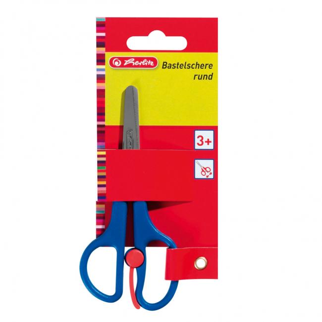 Herlitz-Schere, mittelgroß, rund, 13 cm, verschiedene Farben